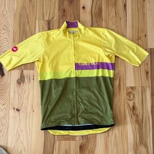 Castelli Yellow and Green Men’s Cycling Jersey